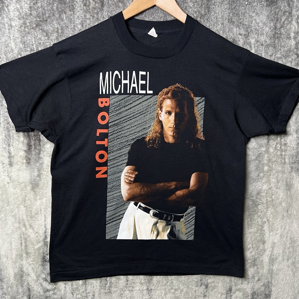 Vintage Michael Bolton Soul Provider 1990 Tour T Shirt Size L Screen Stars